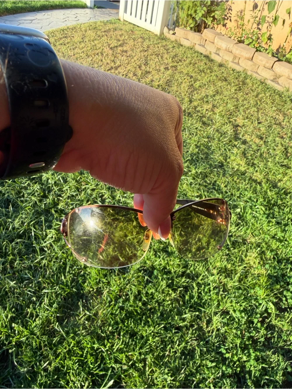 Gucci Designer Rimless Brown Gradient Women's Sunglasses